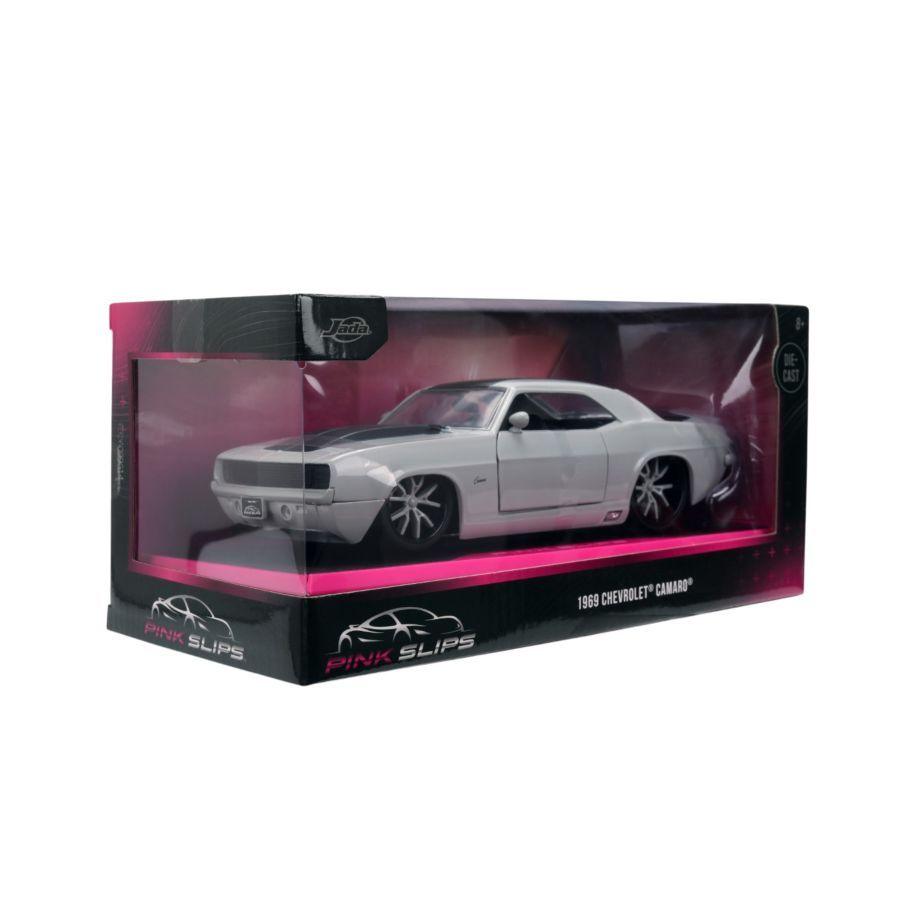 Pink Slips - 1:24 1969 Camaro (White) Diecast Vehicle