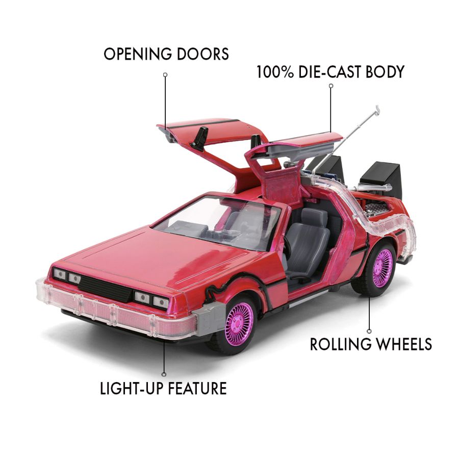Pink Slips - Delorean (Pink) 1:24 Scale Diecast Vehicle