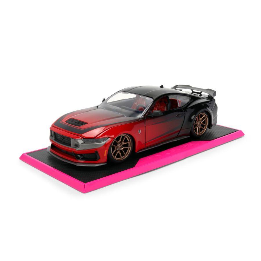 Pink Slips - 1:24 2024 Ford Mustang Dark Horse (Red & Black) Edition Diecast Vehicle