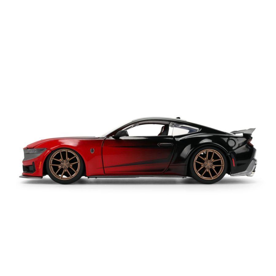Pink Slips - 1:24 2024 Ford Mustang Dark Horse (Red & Black) Edition Diecast Vehicle