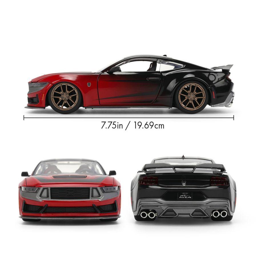 Pink Slips - 1:24 2024 Ford Mustang Dark Horse (Red & Black) Edition Diecast Vehicle