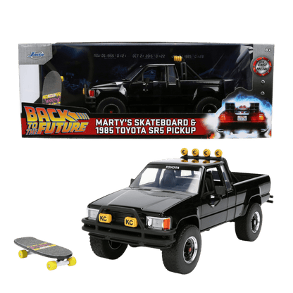 Back to the Future - 1:24 1985 Toyota SR5 Pickup Truck with Marty's Skateboard Diecast Vehicle