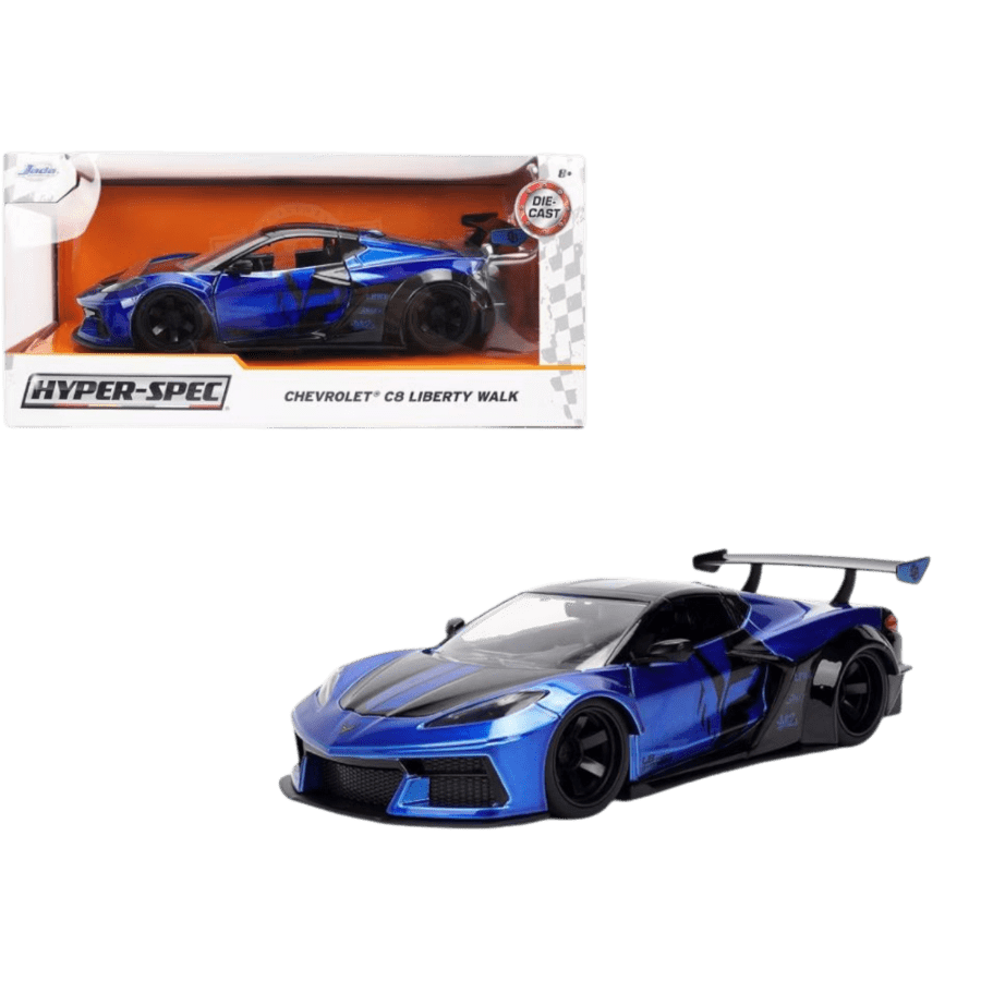 Hyperspec - 1:24 2023 Chevy Corvette C8 Liberty Walk Diecast Vehicle