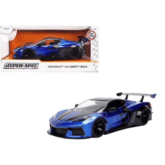 Hyperspec - 1:24 2023 Chevy Corvette C8 Liberty Walk Diecast Vehicle