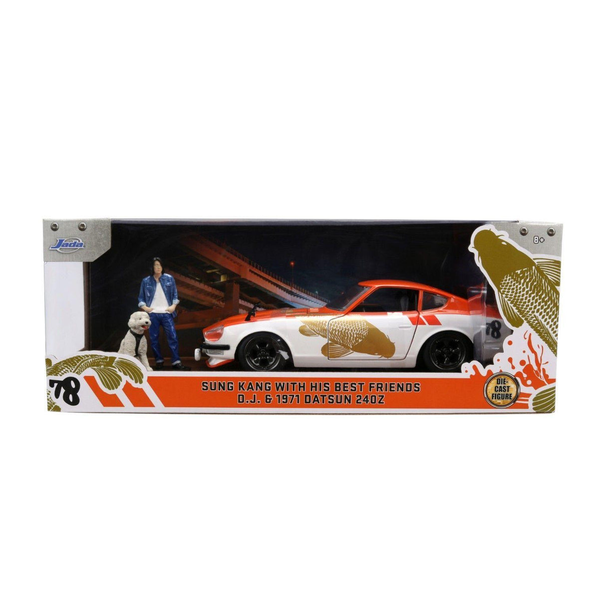 Sung Kang - 1:24 1971 Datsun 240Z Diecast Vehicle with Sung Kang & Dog figure