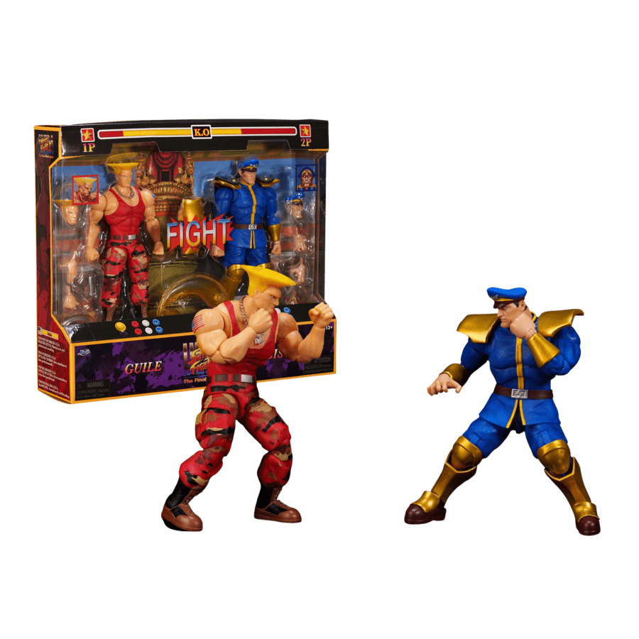 Street Fighter II - 1:12 Guile vs. M. Bison Action Figure 2-Pack