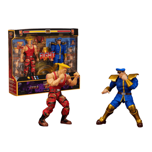 Street Fighter II - 1:12 Guile vs. M. Bison Action Figure 2-Pack