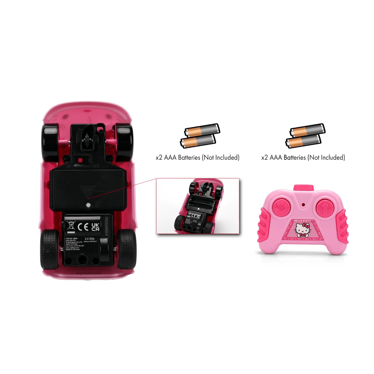 Hello Kitty - 1:32 Hello Kitty Remote Control Car (Simple Function)