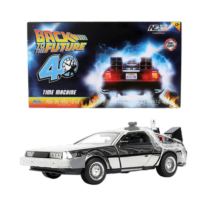 Back to the Future - Delorean (Chrome) 1:24 Scale Diecast Vehicle