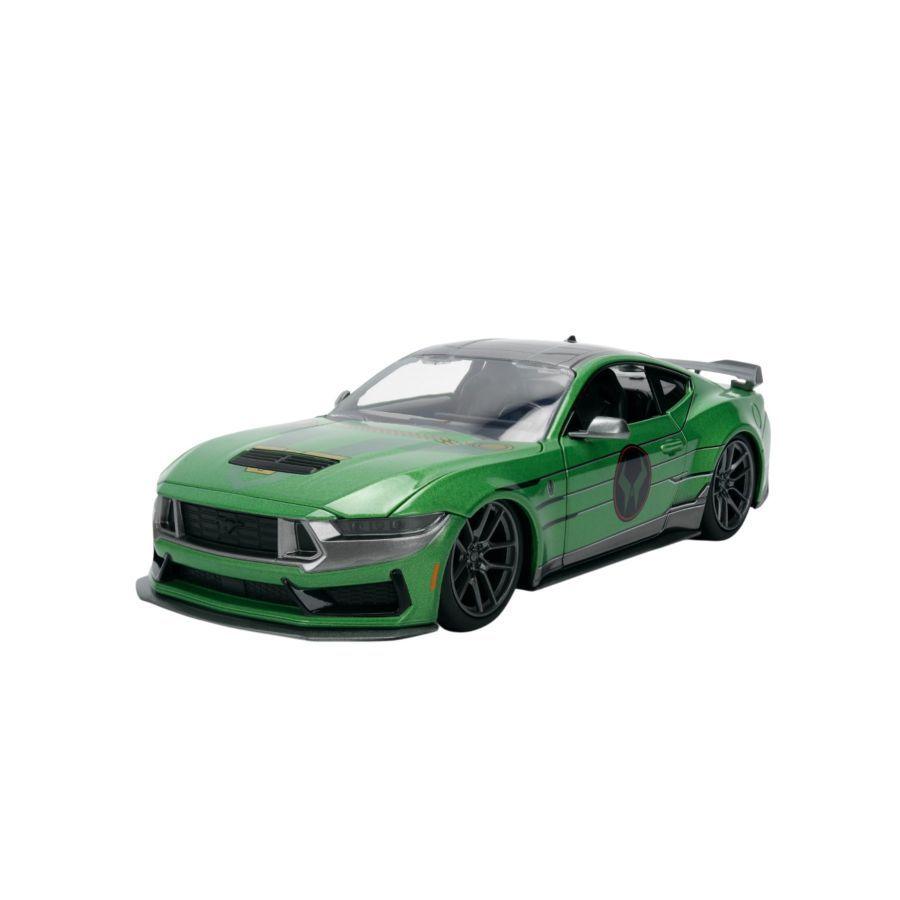 Marvel - 1:24 Doctor Doom Figure with 2024 Ford Mustang Dark Horse Diecast Vehicle