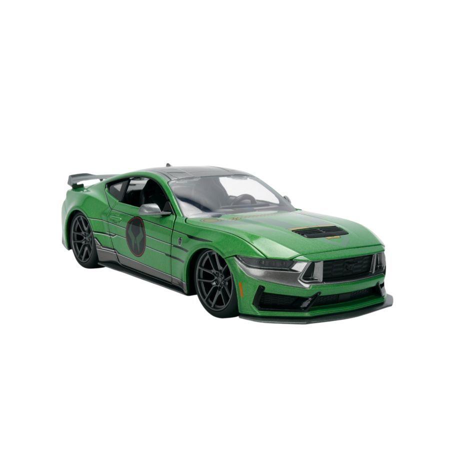 Marvel - 1:24 Doctor Doom Figure with 2024 Ford Mustang Dark Horse Diecast Vehicle