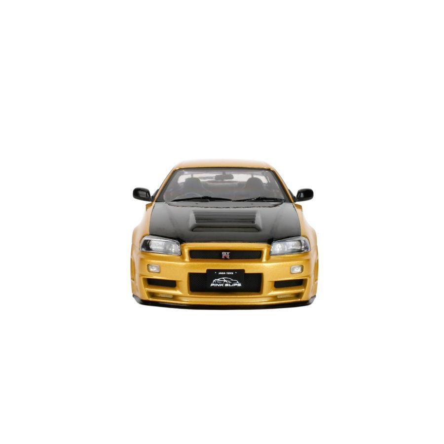 Pink Slips - 1:18 Nissan Gtr R34 Ztune Gold Diecast Vehicle