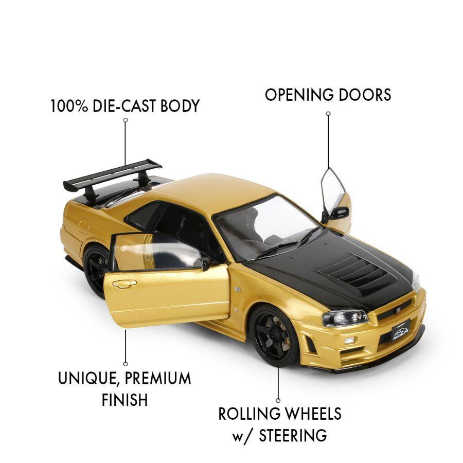 Pink Slips - 1:18 Nissan Gtr R34 Ztune Gold Diecast Vehicle