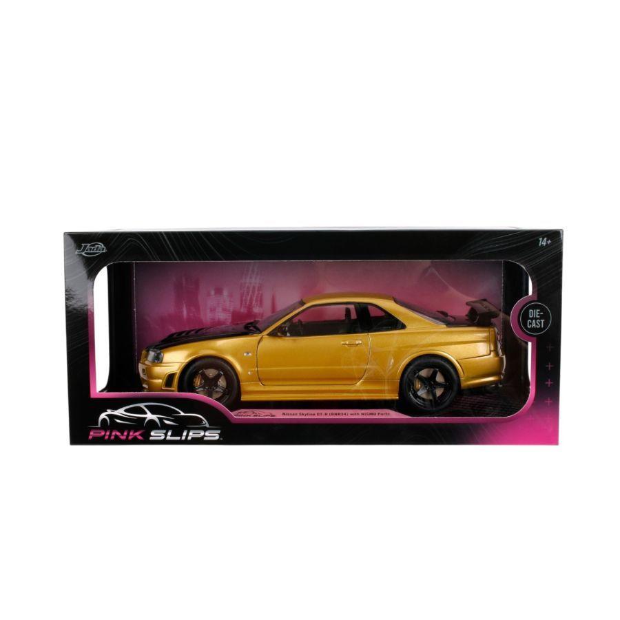 Pink Slips - 1:18 Nissan Gtr R34 Ztune Gold Diecast Vehicle
