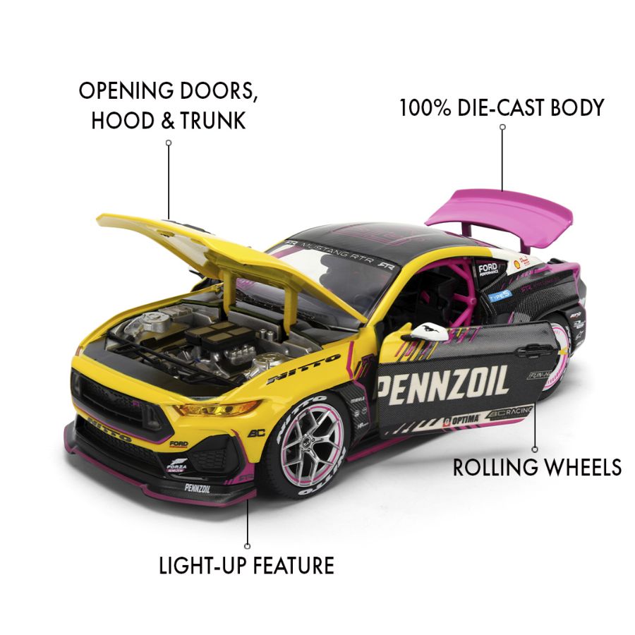 Big Time Muscle - 2025 Ford Mustang (Ben Hobson) RTR Racing 1:24 Scale Diecast Vehicle