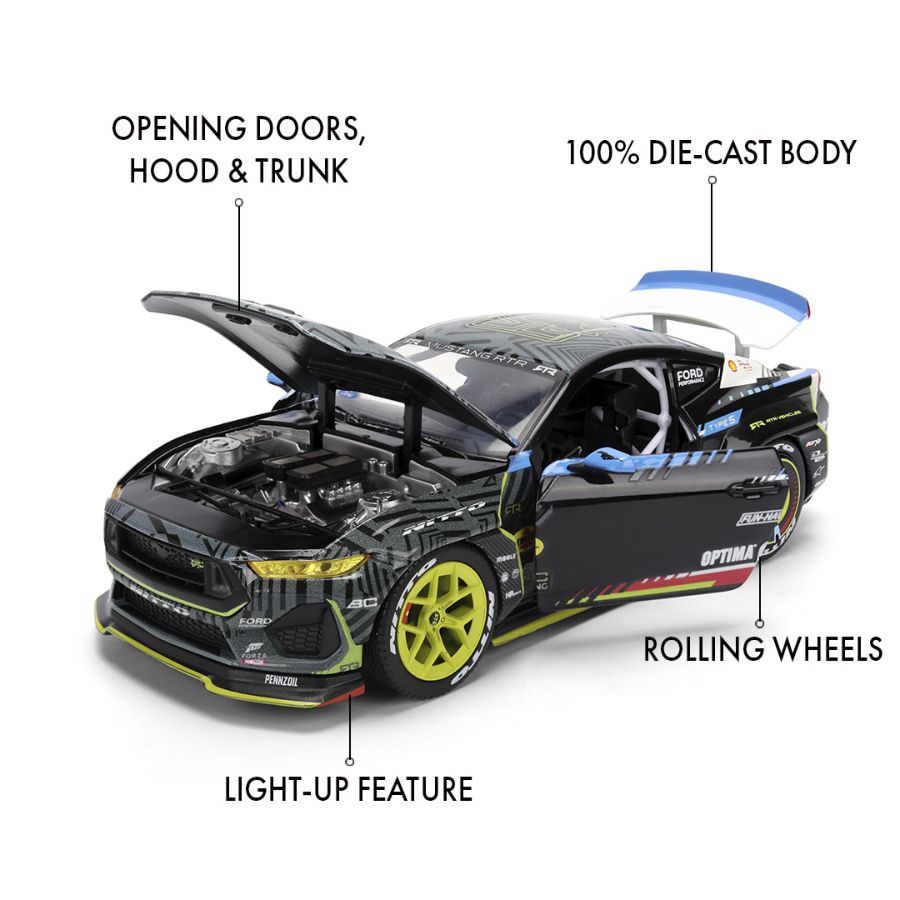 Big Time Muscle - 2025 Ford Mustang (Vaughn Gitten Jr.) RTR Racing 1:24 Scale Diecast Vehicle