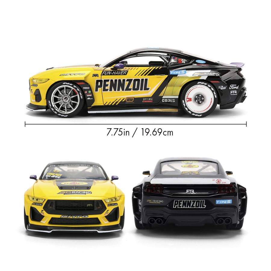 Big Time Muscle - 2025 Ford Mustang (Chelsea Denofa) RTR Racing 1:24 Scale Diecast Vehicle