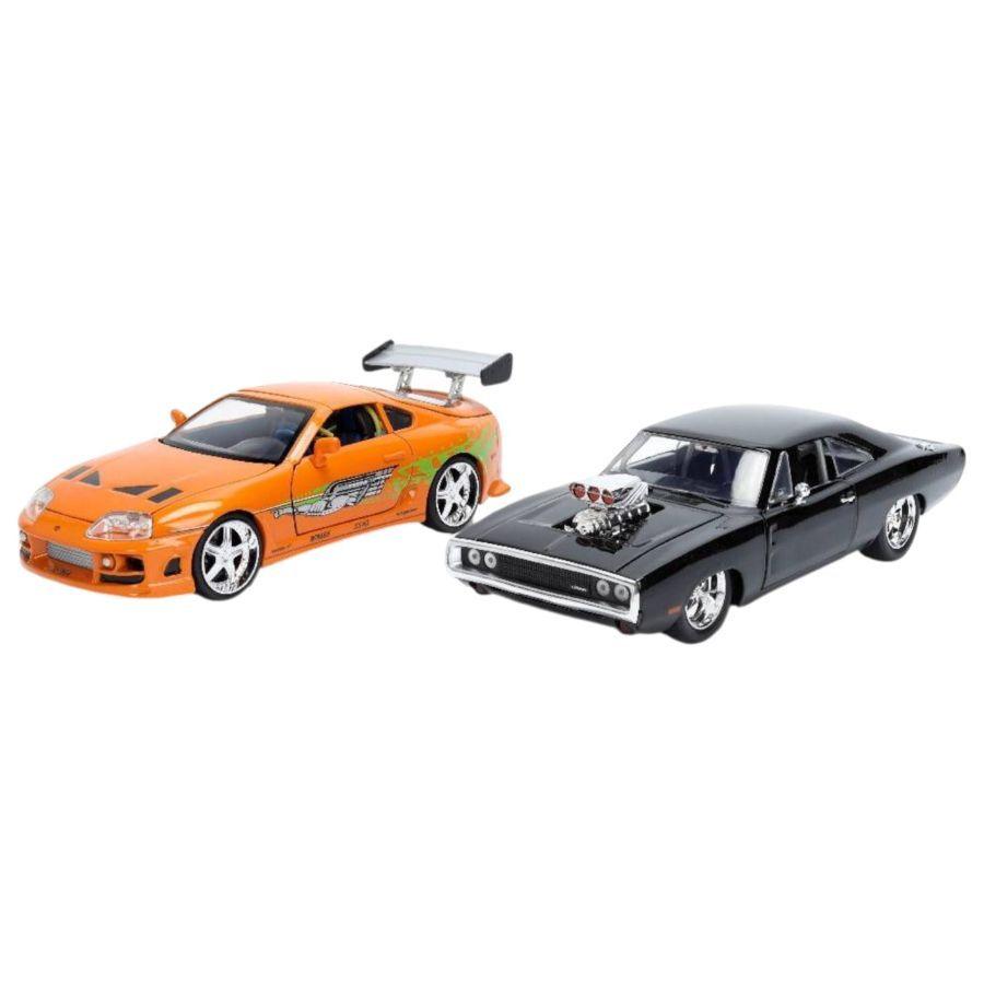 Fast & Furious - 1:24 Dom's 1970 Charger R/T & Brian's 1995 Toyota Supra 2-Pack