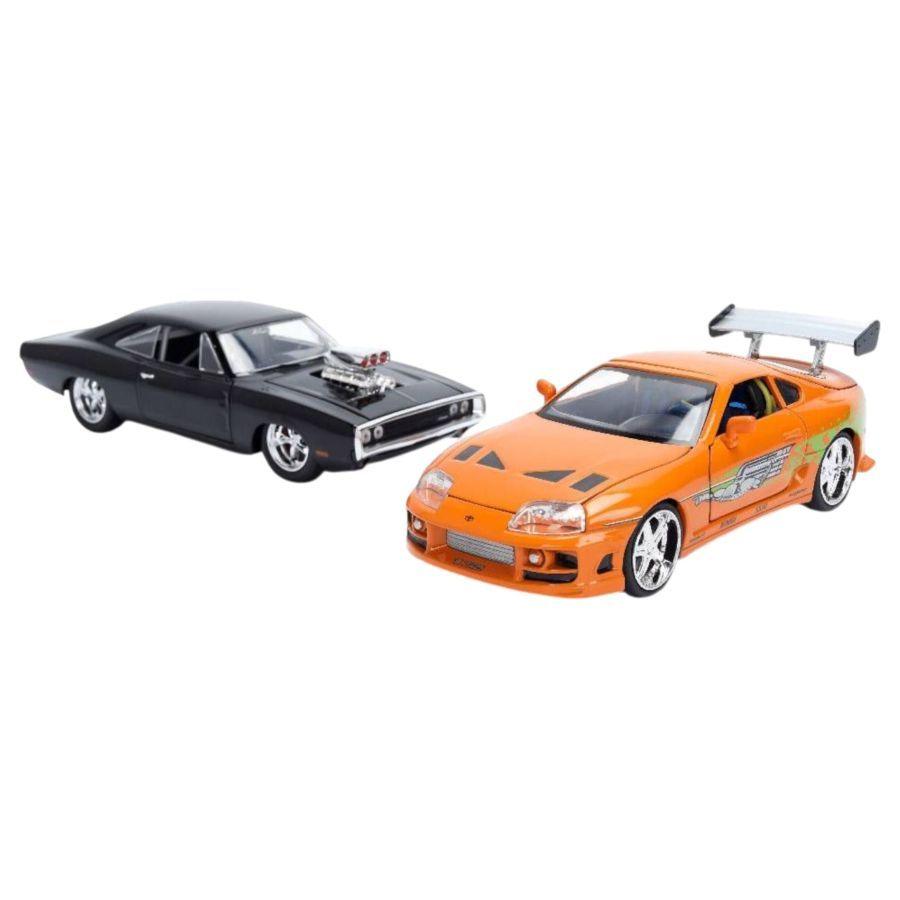 Fast & Furious - 1:24 Dom's 1970 Charger R/T & Brian's 1995 Toyota Supra 2-Pack