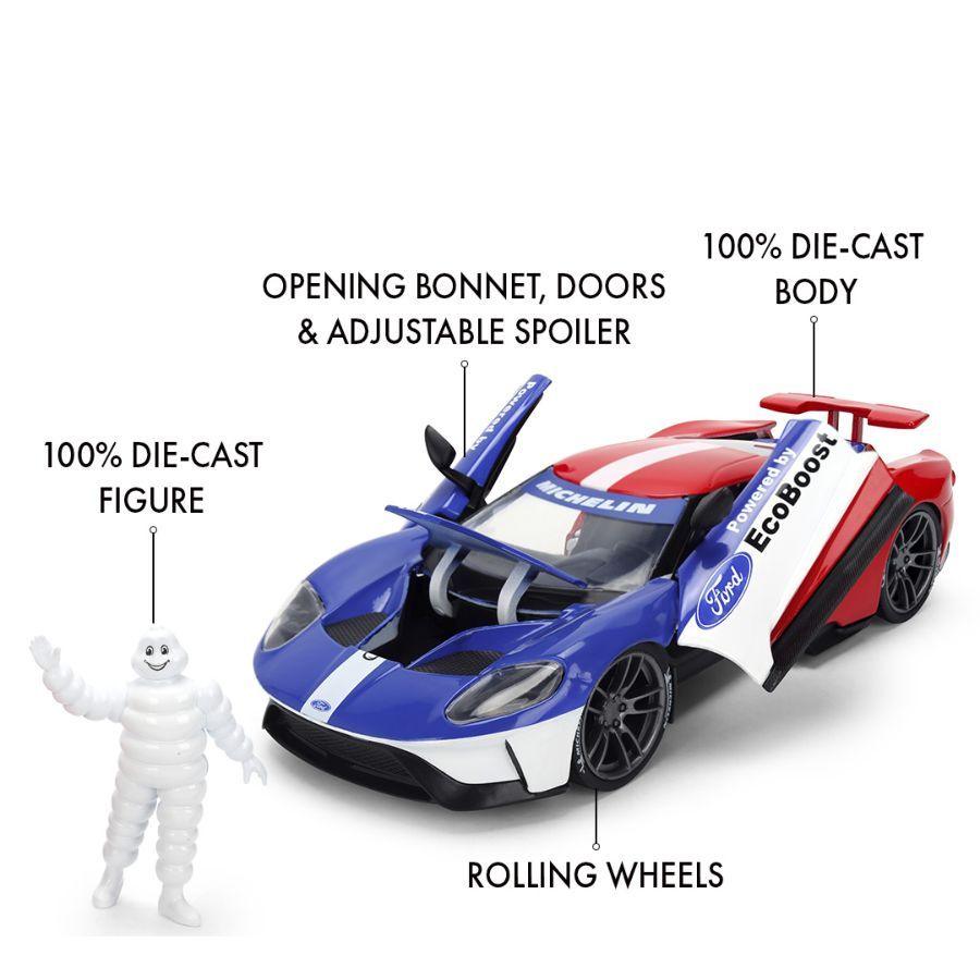 Michelin Man - 1:24 2017 Ford GT & Michelin Man Diecast Vehicle Set