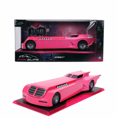 Pink Slips - 1:24 Batman Animated Batmobile (Pink) Diecast Vehicle
