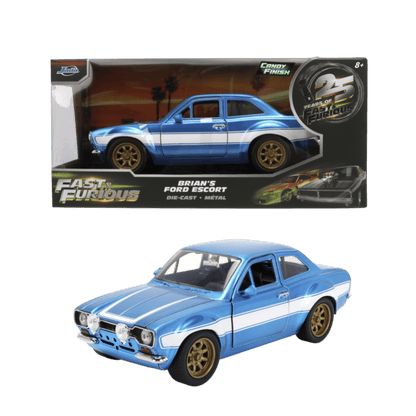 Fast & Furious - 1:24 Brian's Ford Escort (Candy Finish) Diecast Vehicle