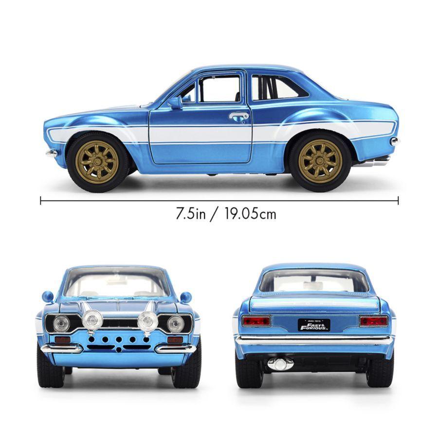 Fast & Furious - 1:24 Brian's Ford Escort (Candy Finish) Diecast Vehicle