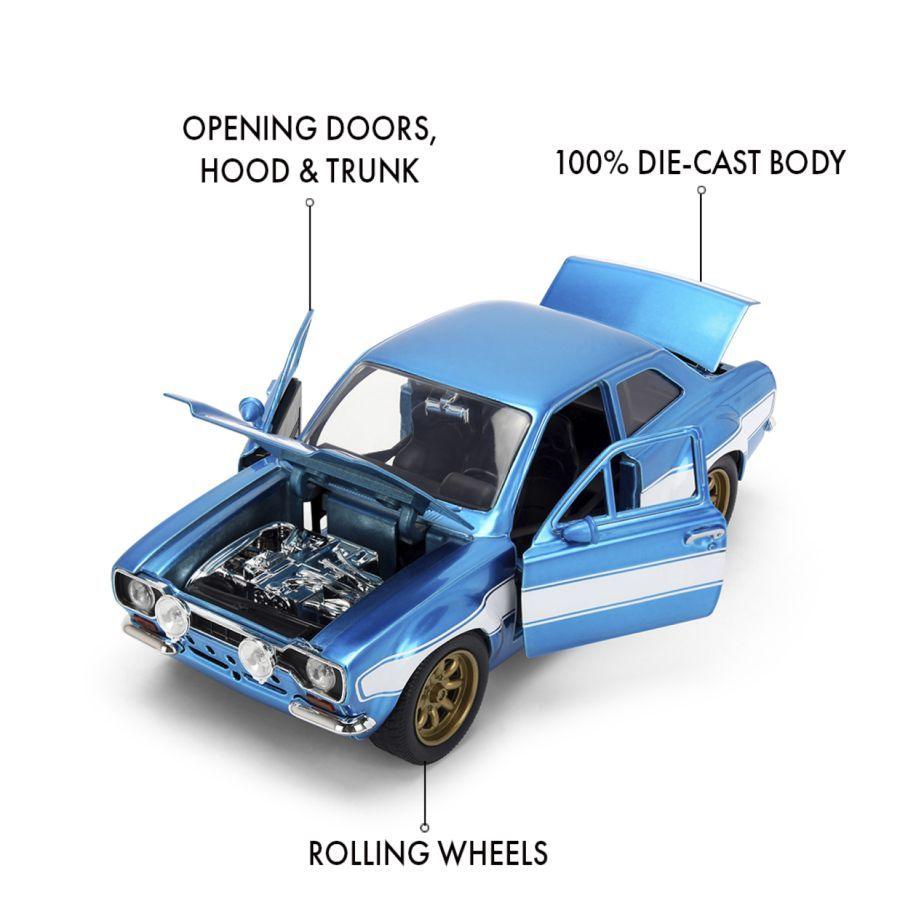 Fast & Furious - 1:24 Brian's Ford Escort (Candy Finish) Diecast Vehicle