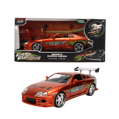 Fast & Furious - 1:24 Brian's Toyota Supra (Candy Finish) Diecast Vehicle