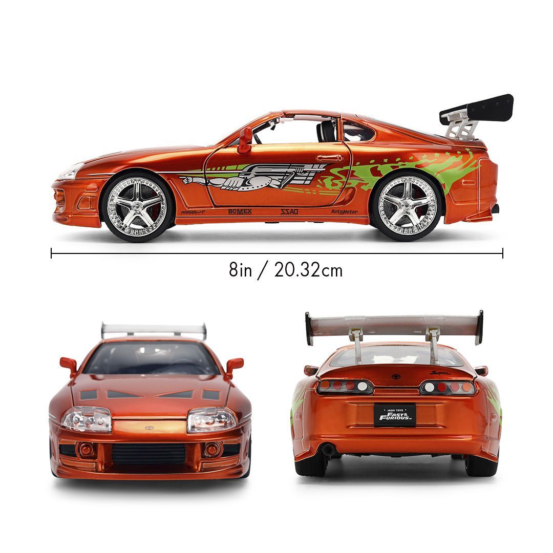 Fast & Furious - 1:24 Brian's Toyota Supra (Candy Finish) Diecast Vehicle