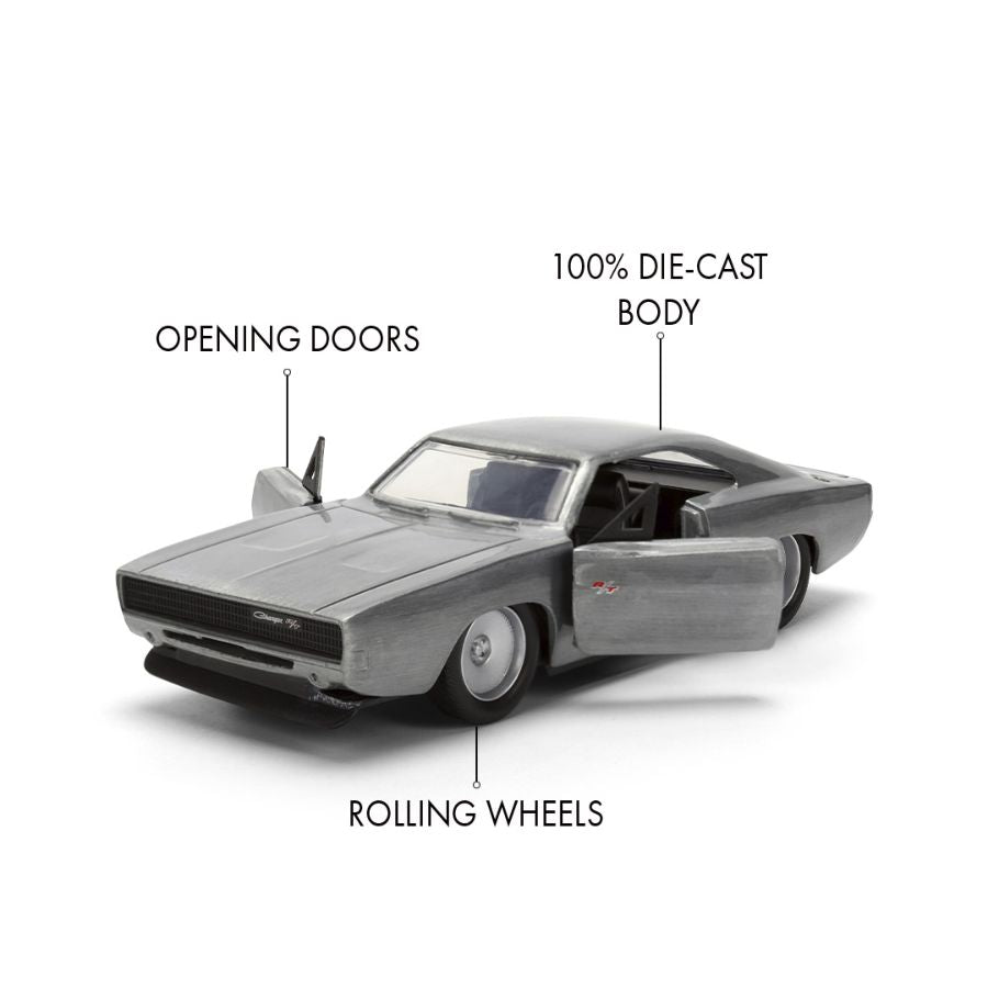 Fast & Furious - Dom's Dodge Charger (Bare Metal) 1:32 Scale Diecast Vehicle