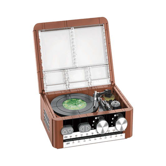JAKI - Retro Turntable Plastic Brick Model Kit (217 Piece Set)