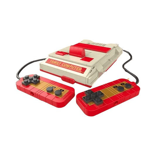 JAKI - Red & White Games Console Plastic Brick Model Kit (228 Piece Set)