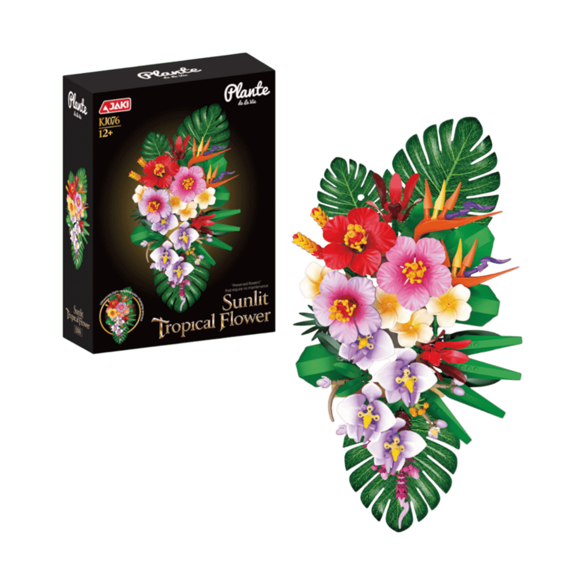 JAKI - Sunlit Tropical Flower Plastic Brick Kit