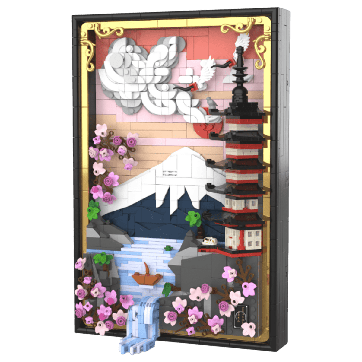 JAKI - Fuji Seasons Plastic Brick Kit (1270 Piece Set)