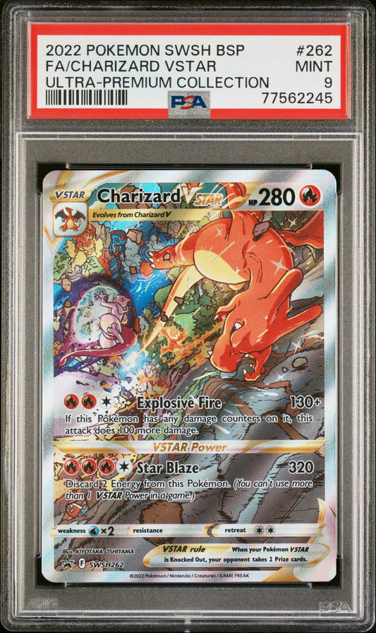 2022 Pokemon Swsh Black Star Promo 262 Charizard Vstar Ultra-Premium Collection - PSA 9