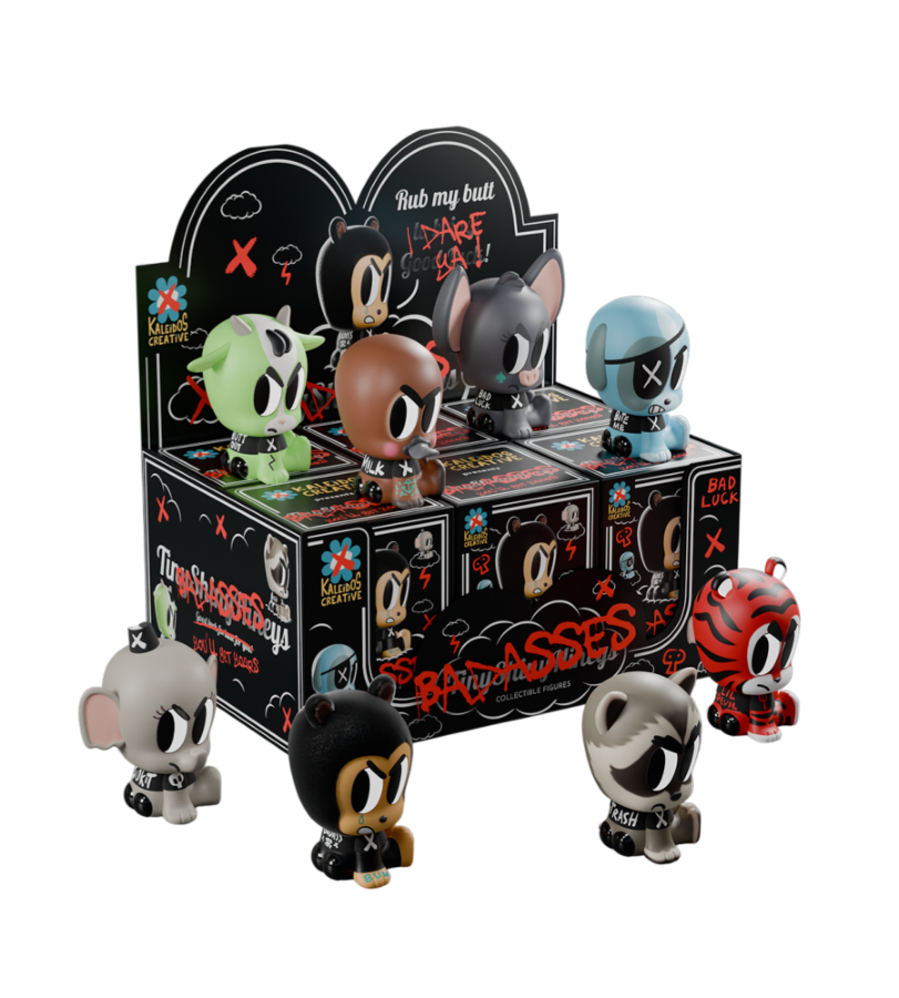 Kaleidos – Tiny Shiny Hiney Badasses Blind Box Assortment (Display of 6) (Series 2)