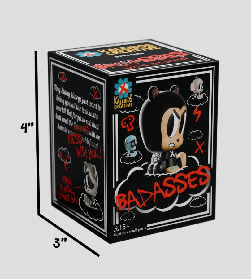 Kaleidos – Tiny Shiny Hiney Badasses Blind Box Assortment (Display of 6) (Series 2)