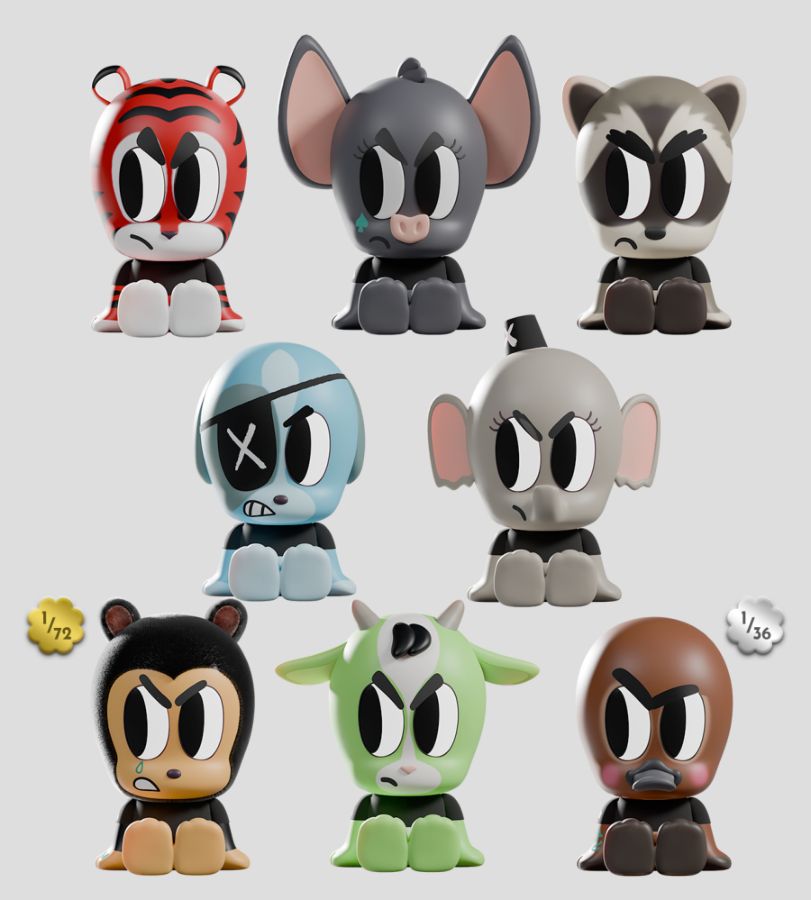 Kaleidos – Tiny Shiny Hiney Badasses Blind Box Assortment (Display of 6) (Series 2)
