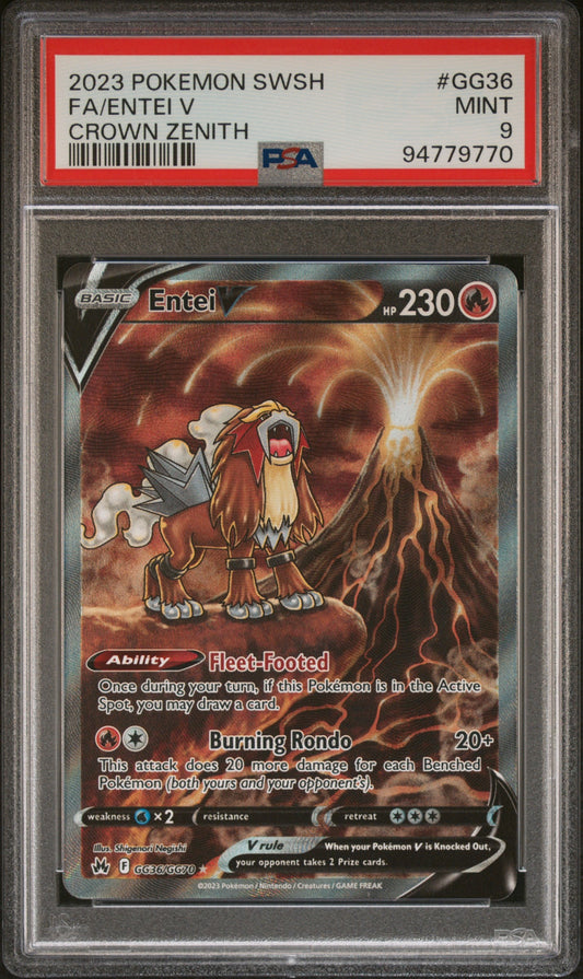 2023 Pokemon Sword And Shield Crown Zenith Gg36 Fa/Entei V Crown Zenith