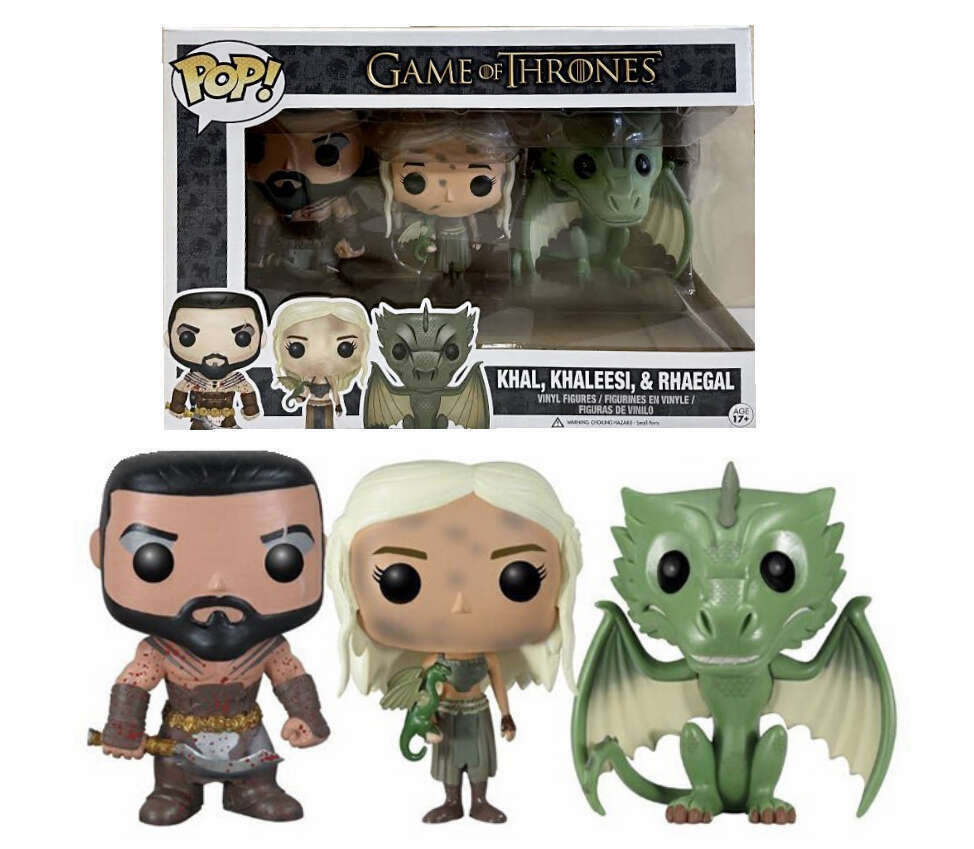 Game of Thrones - Khal, Khaleesi, & Rhaegal 3 Pack Pop Vinyl