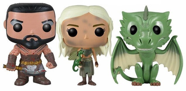 Game of Thrones - Khal, Khaleesi, & Rhaegal 3 Pack Pop Vinyl