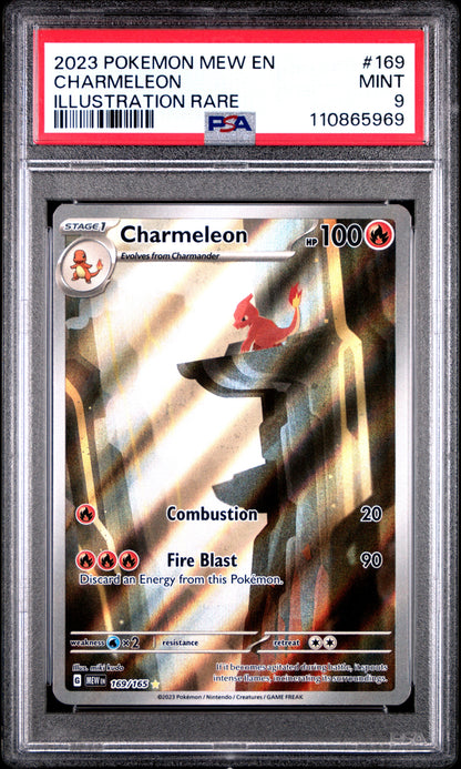 2023 Pokemon Mew En-151 169 Charmeleon Illustration Rare - PSA 9