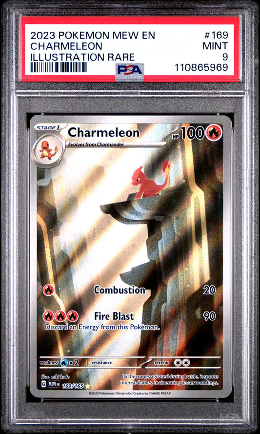 2023 Pokemon Mew En-151 169 Charmeleon Illustration Rare - PSA 9