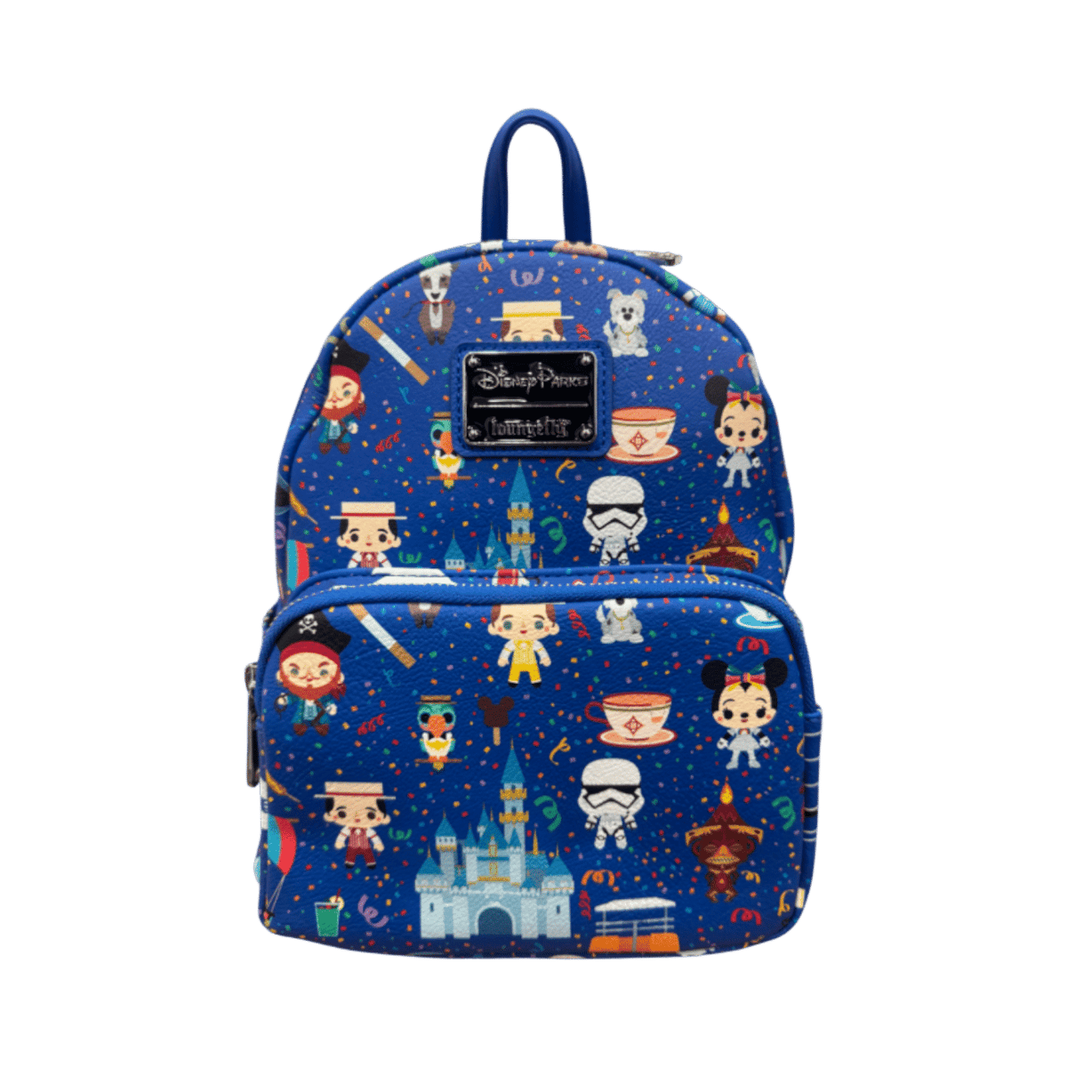 Disney - Chibi All-Over-Print Navy Blue Mini Backpack