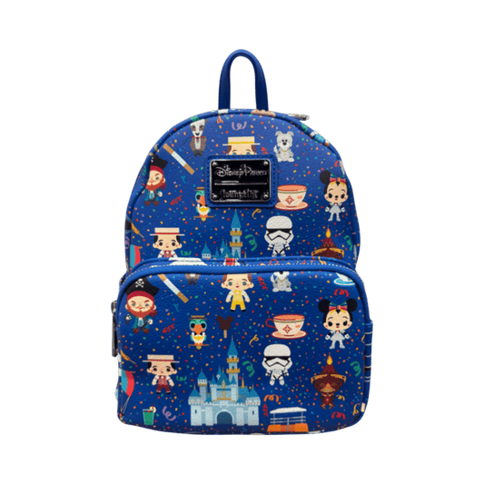 Disney - Chibi All-Over-Print Navy Blue Mini Backpack