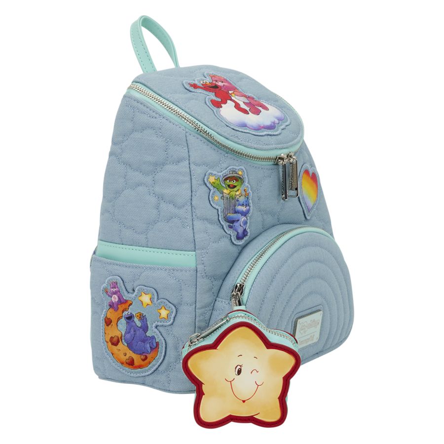 Care Bears - Care Bears x Sesame Street Denim Mini Backpack with Coin Bag