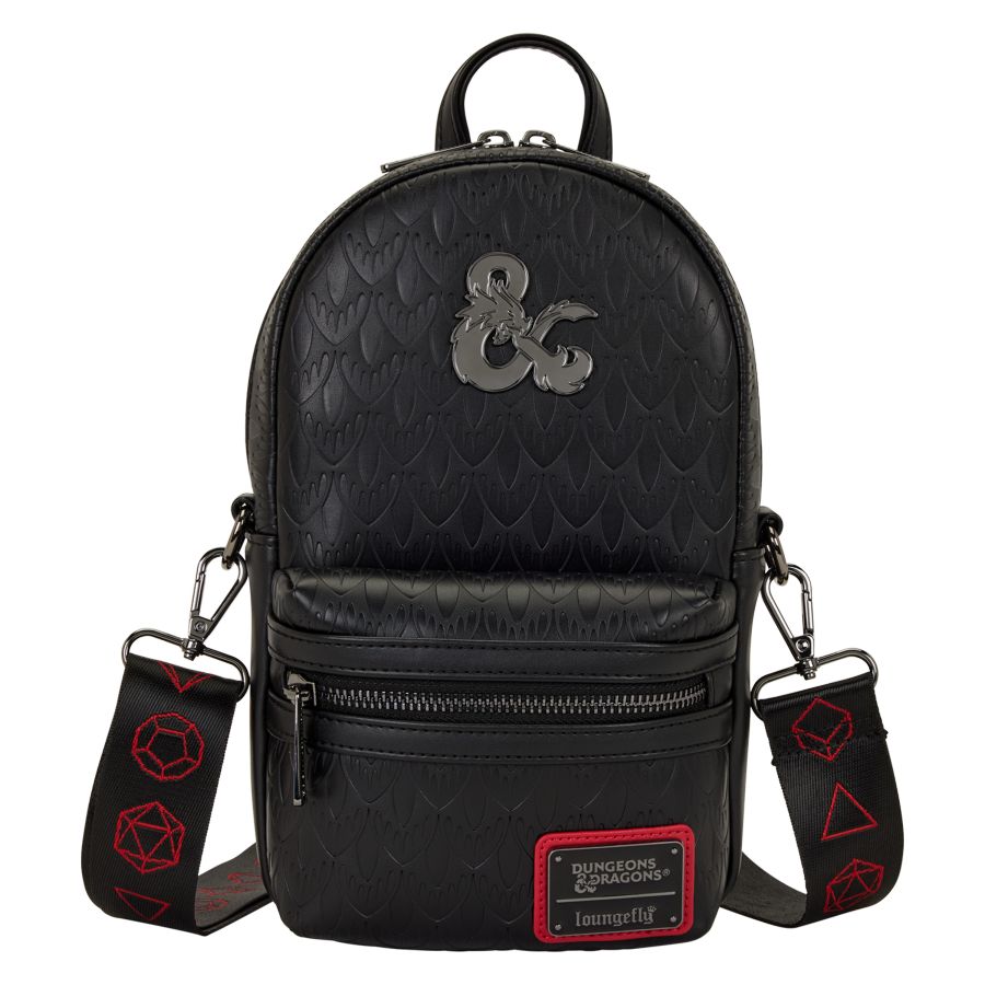 Dungeons & Dragons - Black & Red Sling Bag (with Coin Bag)
