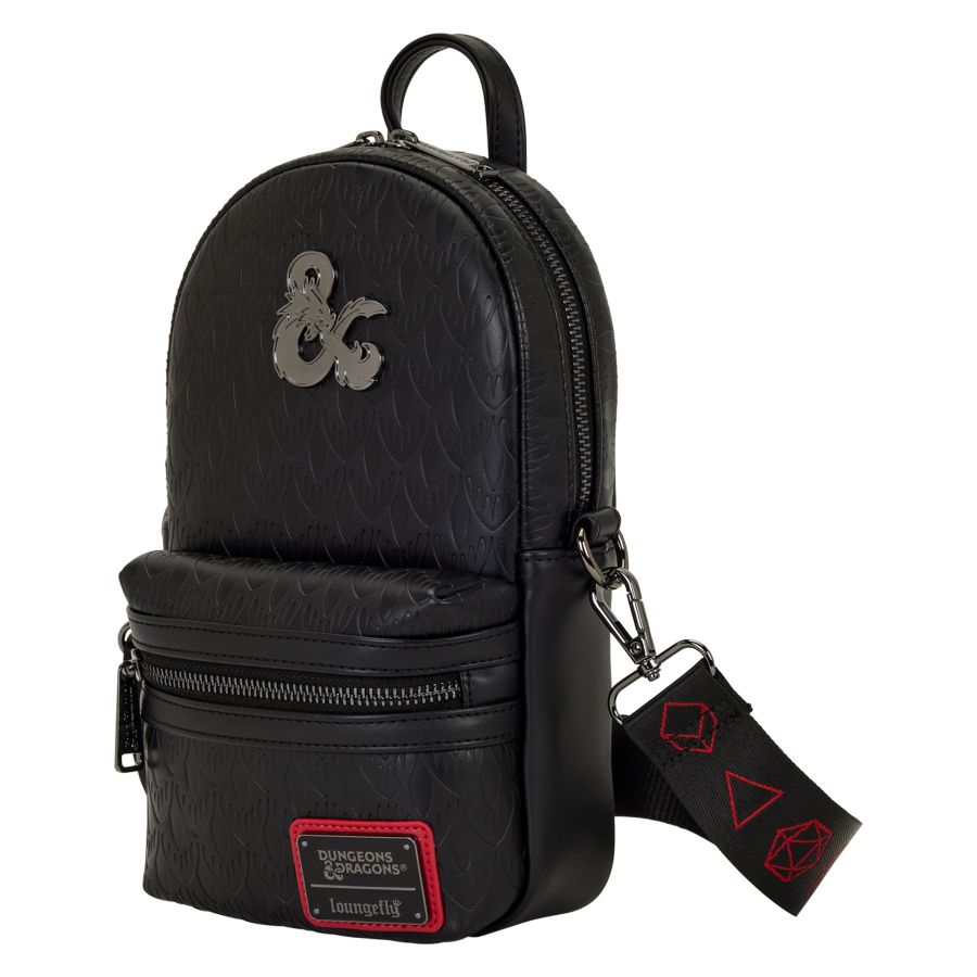 Dungeons & Dragons - Black & Red Sling Bag (with Coin Bag)