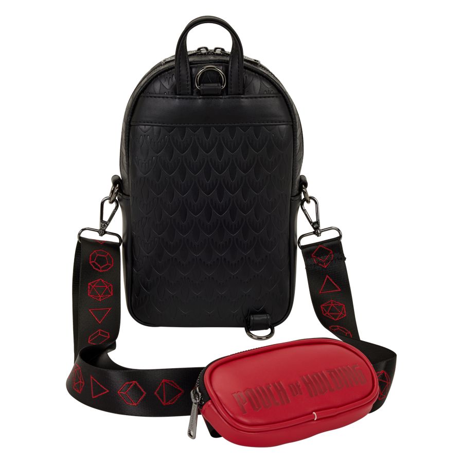 Dungeons & Dragons - Black & Red Sling Bag (with Coin Bag)